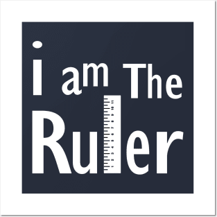 Ruler White Text Posters and Art